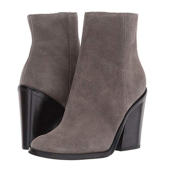 Marc Fisher Gray Suede Mena Booties - Picture 4 of 5